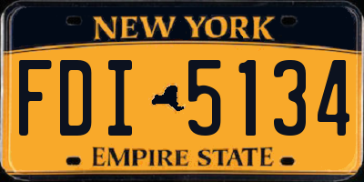 NY license plate FDI5134