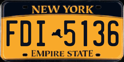 NY license plate FDI5136