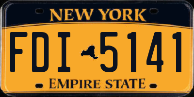 NY license plate FDI5141