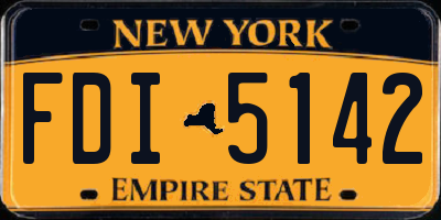 NY license plate FDI5142