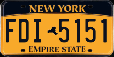 NY license plate FDI5151