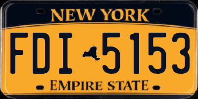 NY license plate FDI5153