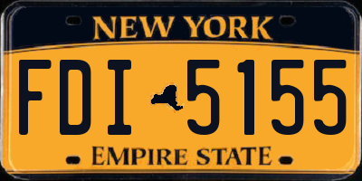 NY license plate FDI5155