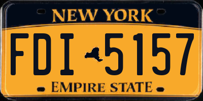 NY license plate FDI5157