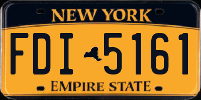 NY license plate FDI5161