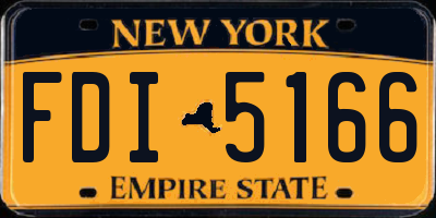 NY license plate FDI5166