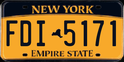 NY license plate FDI5171