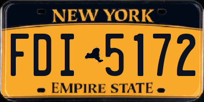NY license plate FDI5172