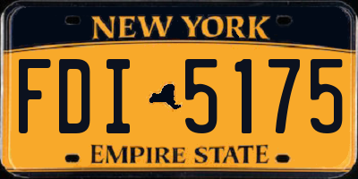 NY license plate FDI5175