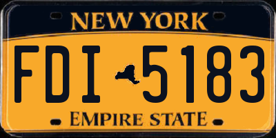 NY license plate FDI5183