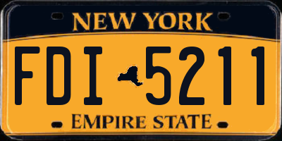 NY license plate FDI5211