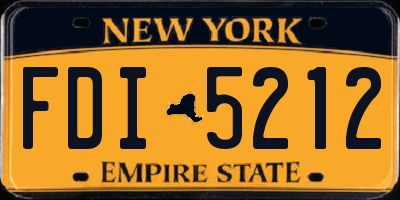 NY license plate FDI5212