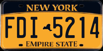 NY license plate FDI5214