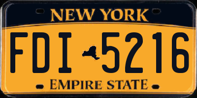 NY license plate FDI5216
