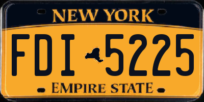 NY license plate FDI5225