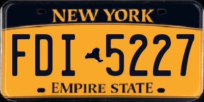NY license plate FDI5227