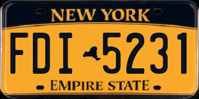 NY license plate FDI5231