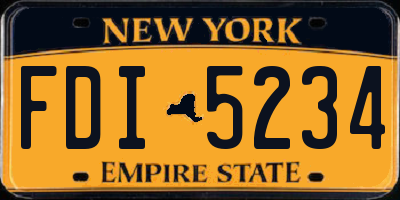 NY license plate FDI5234