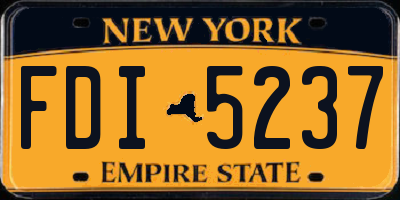 NY license plate FDI5237
