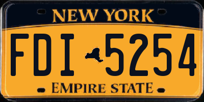 NY license plate FDI5254