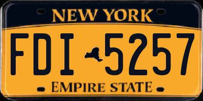 NY license plate FDI5257