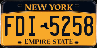 NY license plate FDI5258