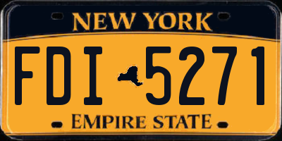NY license plate FDI5271