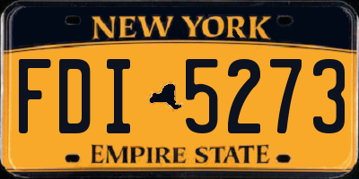NY license plate FDI5273
