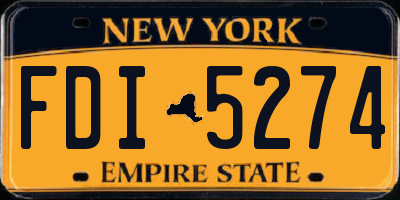 NY license plate FDI5274