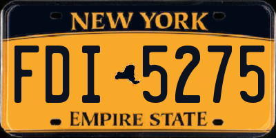 NY license plate FDI5275