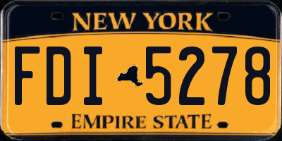 NY license plate FDI5278