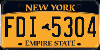 NY license plate FDI5304
