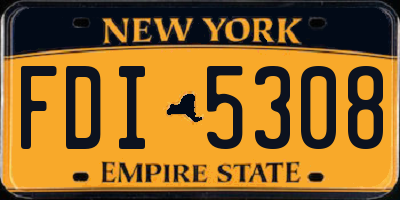 NY license plate FDI5308