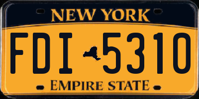 NY license plate FDI5310