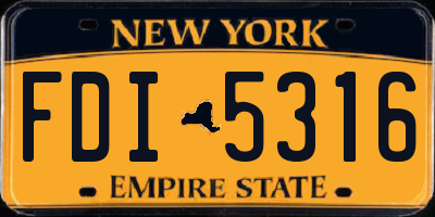 NY license plate FDI5316