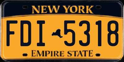 NY license plate FDI5318