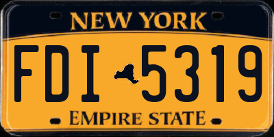 NY license plate FDI5319