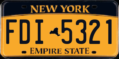 NY license plate FDI5321