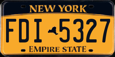 NY license plate FDI5327