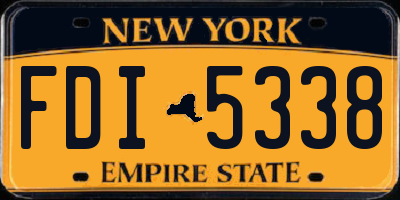NY license plate FDI5338