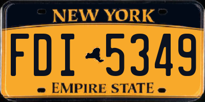 NY license plate FDI5349