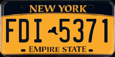 NY license plate FDI5371