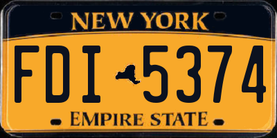 NY license plate FDI5374