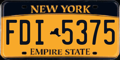 NY license plate FDI5375