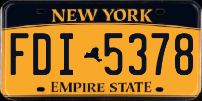 NY license plate FDI5378