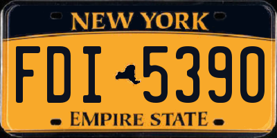 NY license plate FDI5390