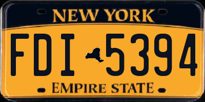 NY license plate FDI5394