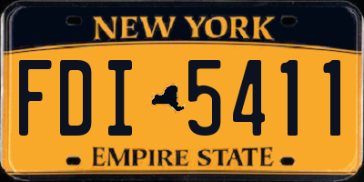 NY license plate FDI5411