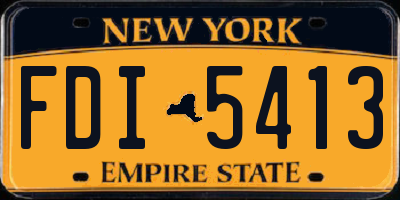 NY license plate FDI5413