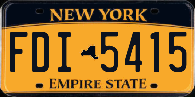 NY license plate FDI5415